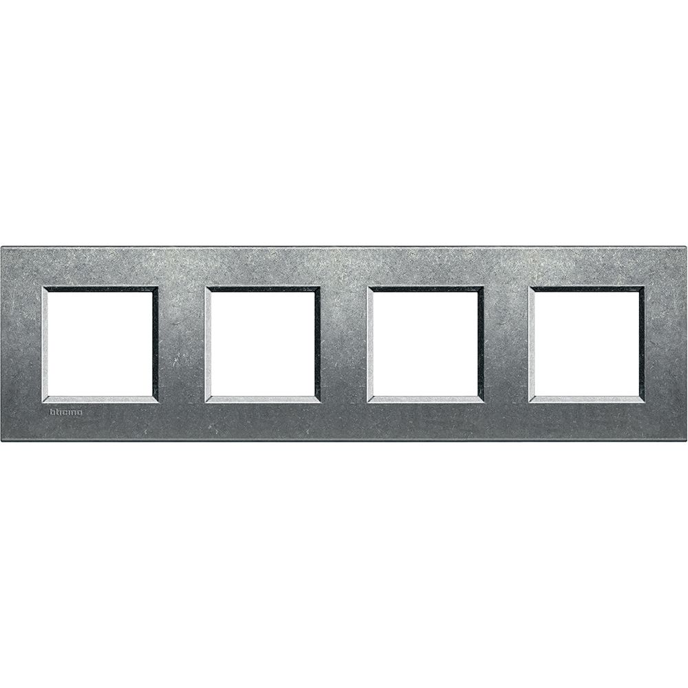 Legrand Abdeckrahmen LIVINGLIGHT: 4-fach, 2 + 2 + 2 + 2 Module, Farbe: Alu Natur