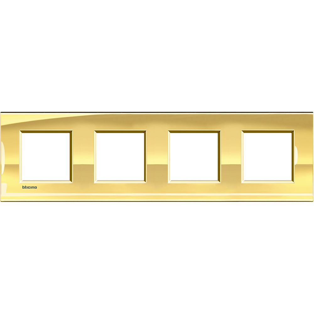 Legrand Abdeckrahmen LIVINGLIGHT: 4-fach, 2 + 2 + 2 + 2 Module, Farbe: Eisgold