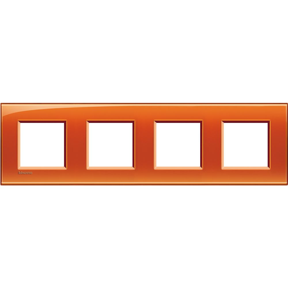 Legrand Abdeckrahmen LIVINGLIGHT: 4-fach, 2 + 2 + 2 + 2 Module, Farbe: Orange