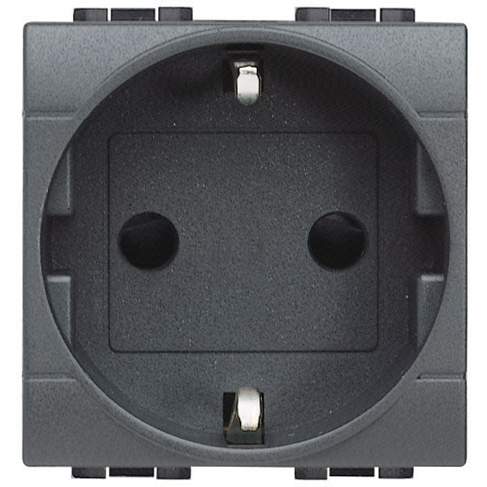 Legrand Schutzkosteckdose ohne Tragring, Steckklemmen für LIVINGLIGHT, Farbe: An