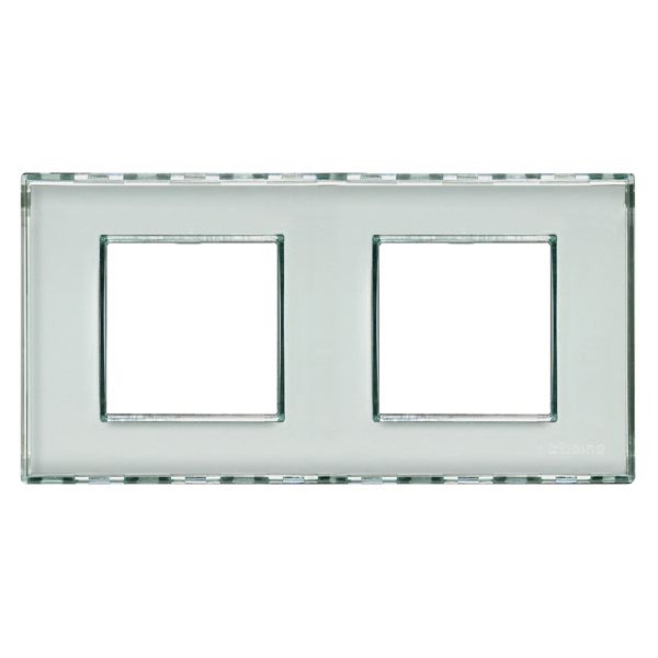 Legrand Abdeckrahmen LIVINGLIGHT: 2-fach, 2 + 2 Module, Farbe: Kristall