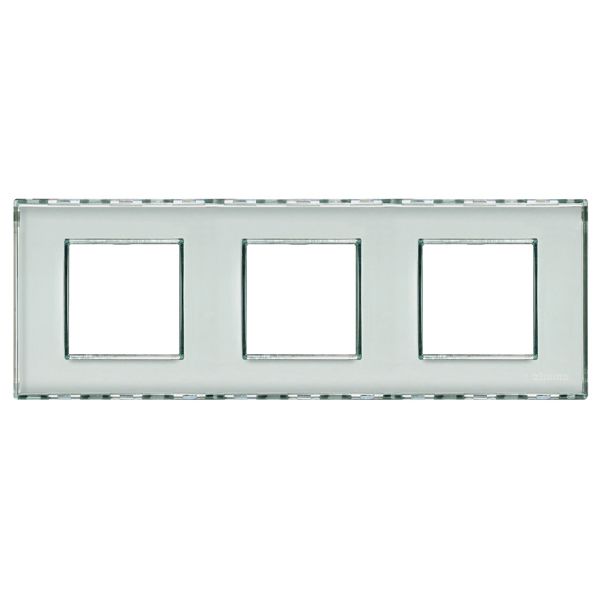 Legrand Abdeckrahmen LIVINGLIGHT: 3-fach, 2 + 2 + 2 Module, Farbe: Kristall