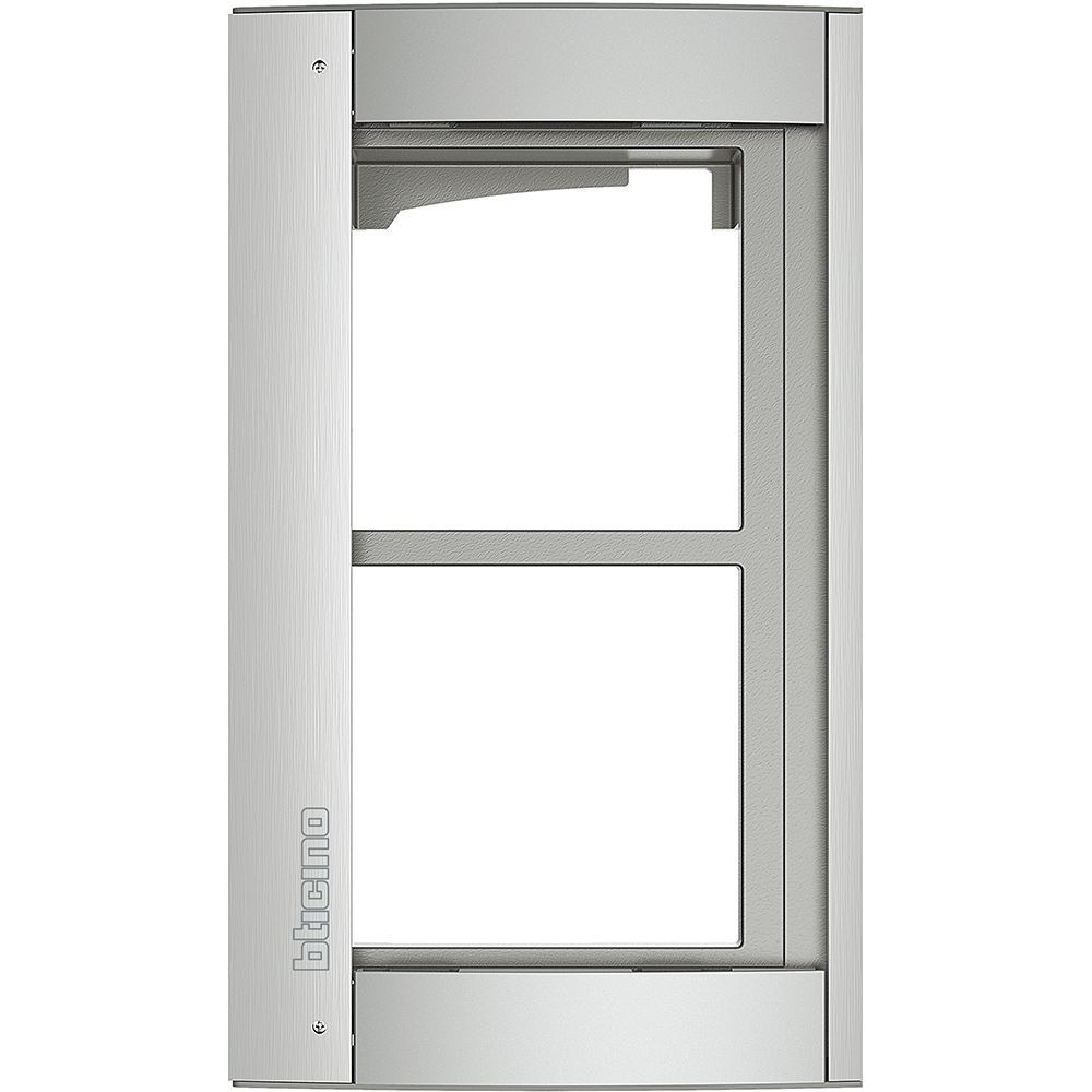 Legrand Abdeckrahmen + Modulträger 2 Module, Türstation SFERA Aluminium, Farbe: