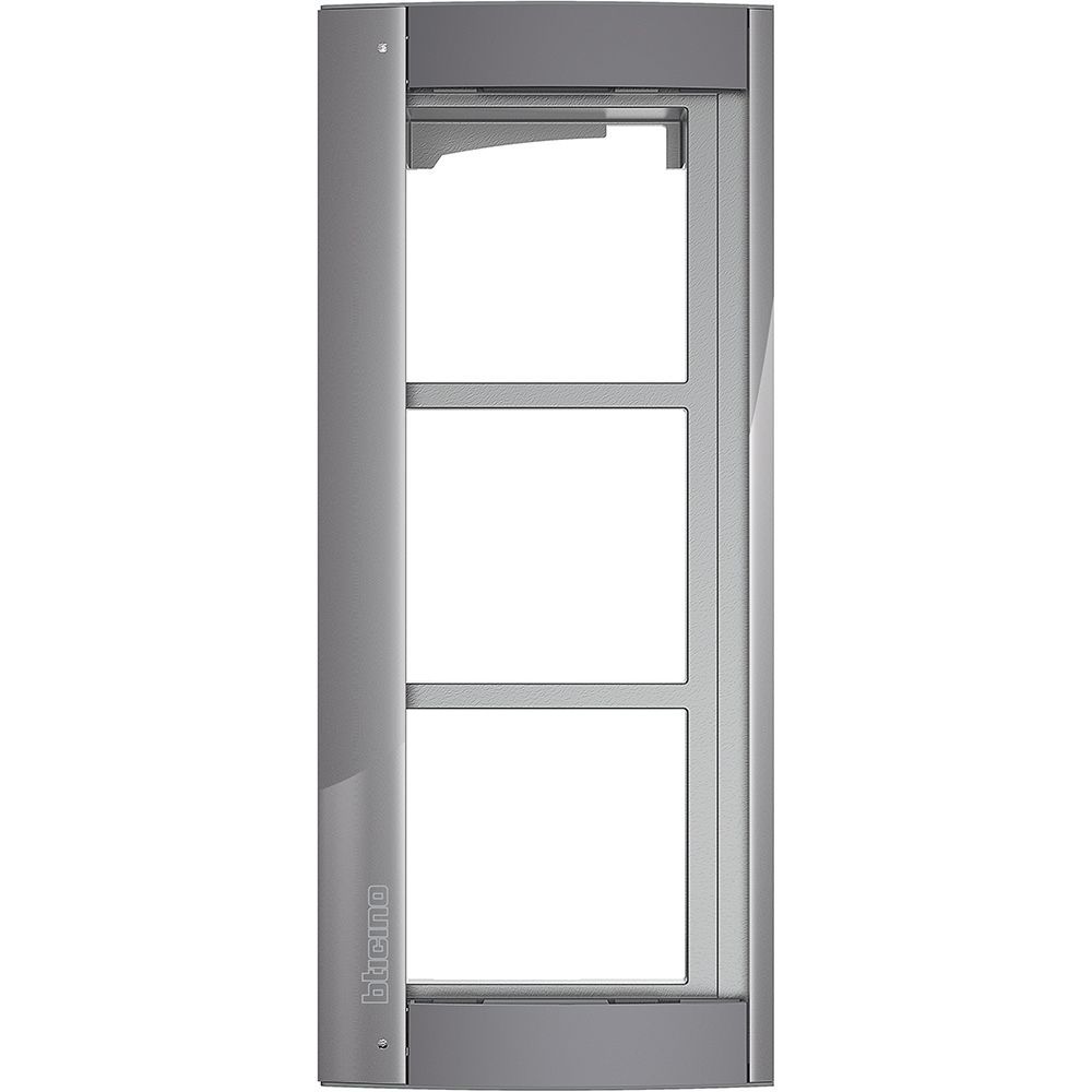 Abdeckrahmen + Modulträger 3 Module, Türstation SFERA Aluminium, Farbe Allstreet