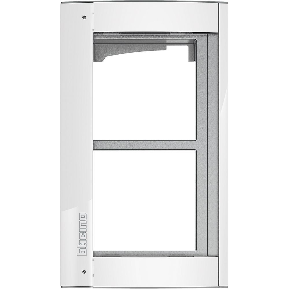 Legrand Abdeckrahmen + Modulträger 2 Module, Türstation SFERA Aluminium, Farbe: