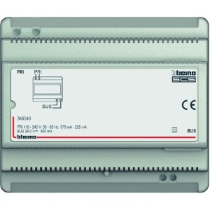 Ersatz-Spannungsversorgung für 2-Draht Audio-Sets Bticino. 6 TE DIN.