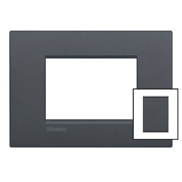 Legrand Abdeckrahmen LIVINGLIGHT AIR, 3+3 Module, Farbe: Anthrazit