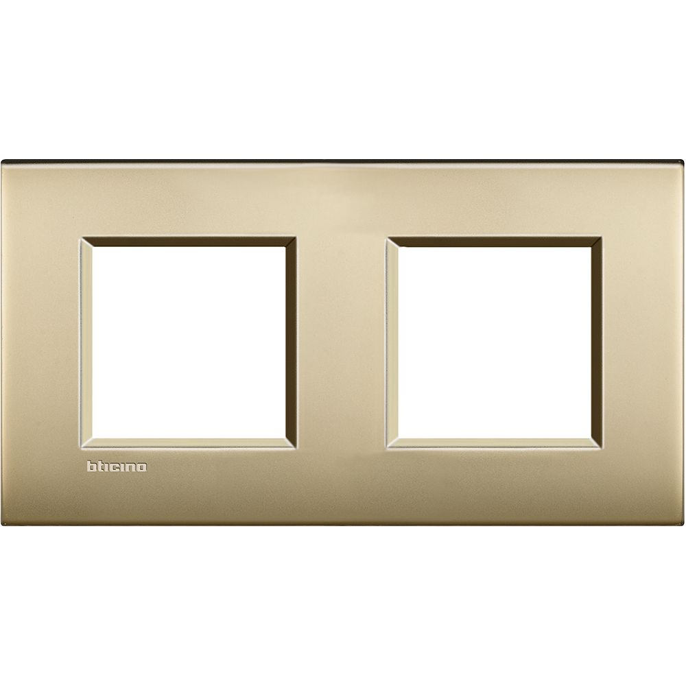 Legrand Abdeckrahmen Light Air Europe: 2-fach, 2 + 2 Module, Farbe: Gold matt