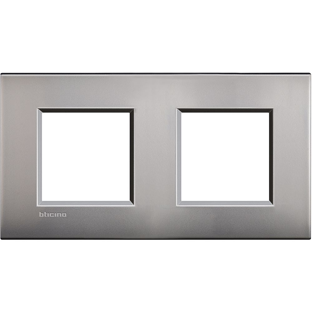 Legrand Abdeckrahmen Light Air Europe: 2-fach, 2 + 2 Module, Farbe: Nickel
