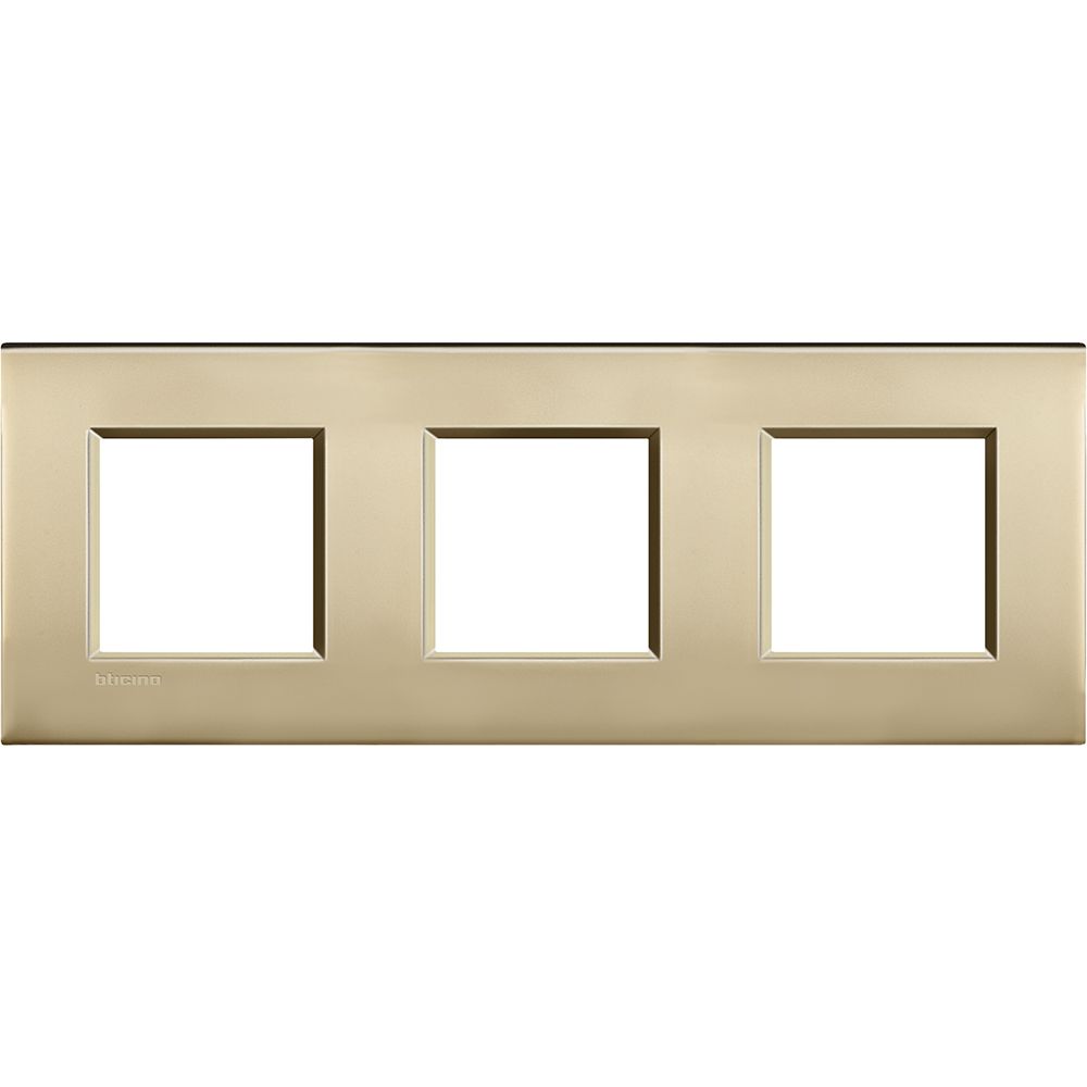 Legrand Abdeckrahmen Light Air Europe: 3-fach, 2 + 2 + 2 Module, Farbe: Gold mat