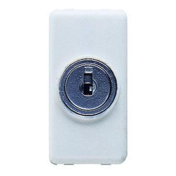 Gewiss Schlüsselwechselschalter System m. Schlüssel 1M 1P 10AX weiss