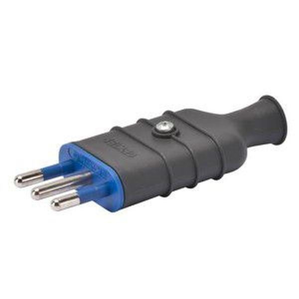 Gewiss Stecker gerade 2P+E 10A 250VPLAY.grau