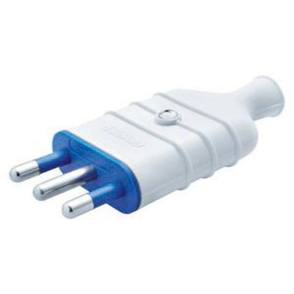 Gewiss Stecker gerade 2P+E 16A 250V weiss