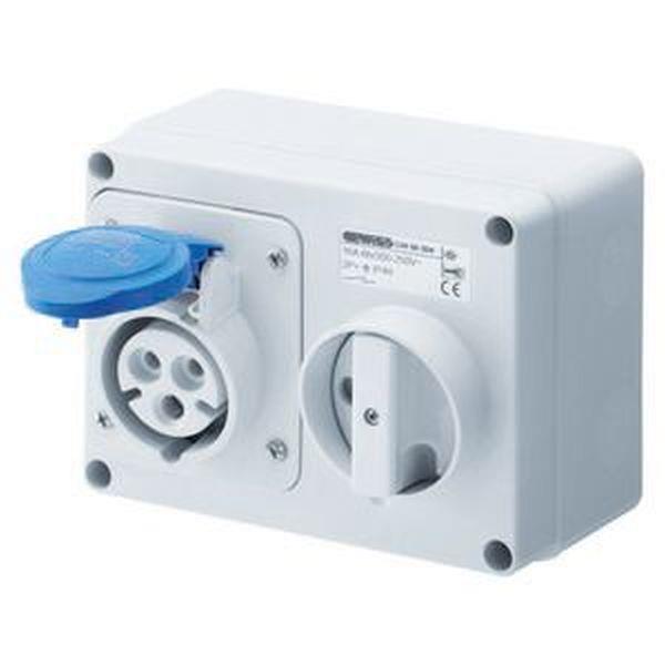 Gewiss Steckdose waager. m. Gehäuse 16A/5 pol. 230V IP44