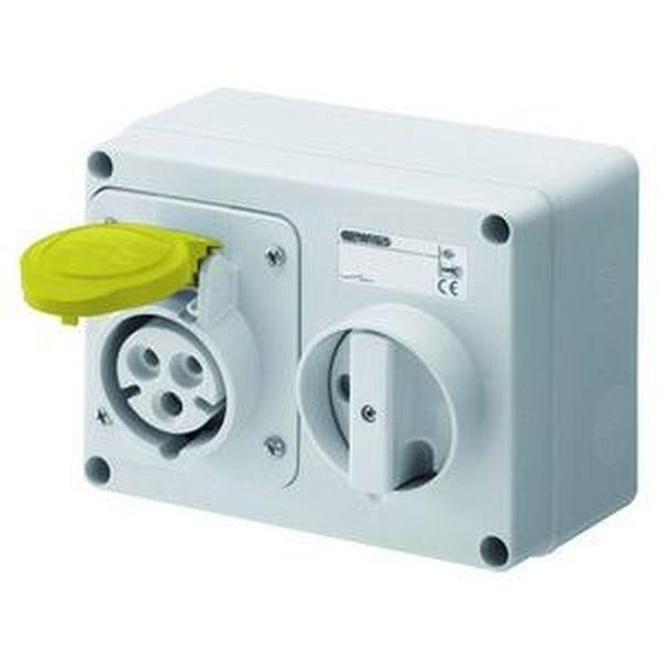 Gewiss Steckdose waager. m. Gehäuse 32A/4 pol. 110V IP44