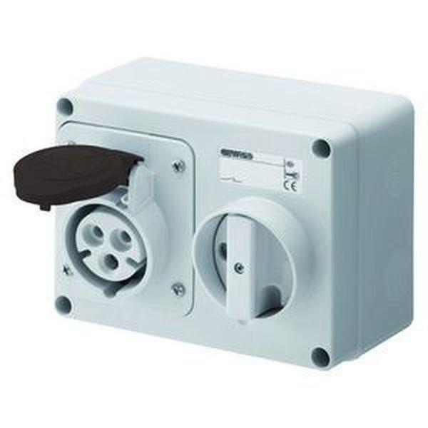 Gewiss Steckdose waager. m. Gehäuse 32A/4 pol. 500V IP44