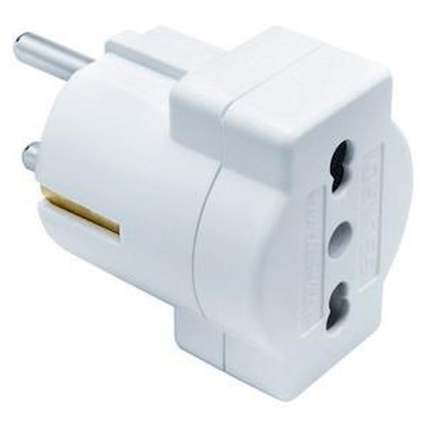Gewiss Adapter DEUT.2P+E 16A Ausg. 2P+E 16A ZW.W