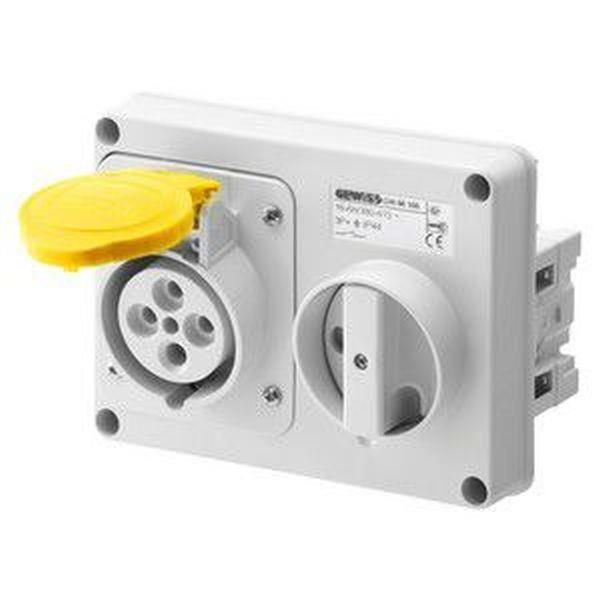 Gewiss Steckdose waager. o. Gehäuse 32A/4 pol. 110V IP44