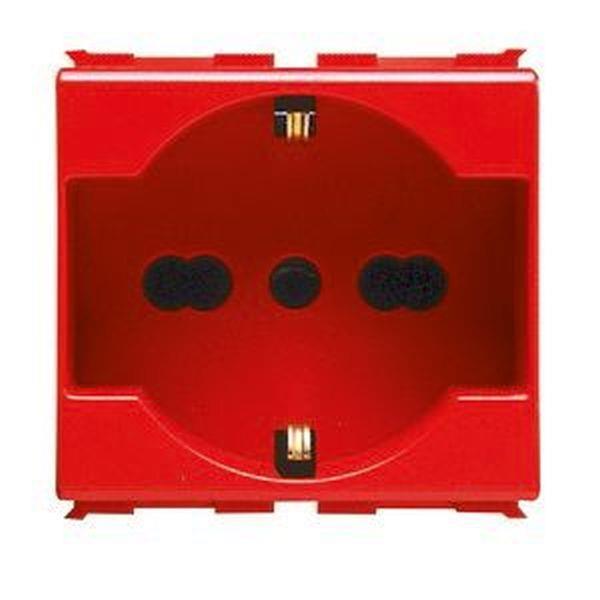 Gewiss Steckdose dual2M 2P+PE 16A P30-17 ita/deu std Rot