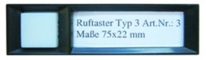 Legrand Ruftaster für Türstation Serie 500, Abmessungen: 75 x 22 mm