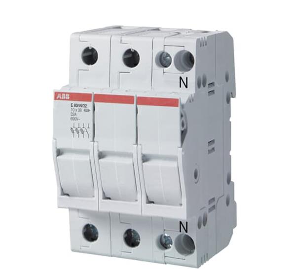 ABB Sicherungshalter, 3+N Pol, 20A für Sicherungseinsatz 8,5 x 31,5mm