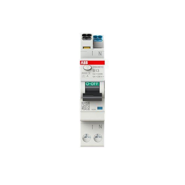 ABB DSX301CA-B13/0,03 FI/LS-Schalter, 1 TE 6kA, 1P+N, Typ A, B13, 30mA ABB DSX301CA-B13/0,03 FI/LS-Schalter, 1 TE 6kA, 1P+N, Typ A, B13, 30mA