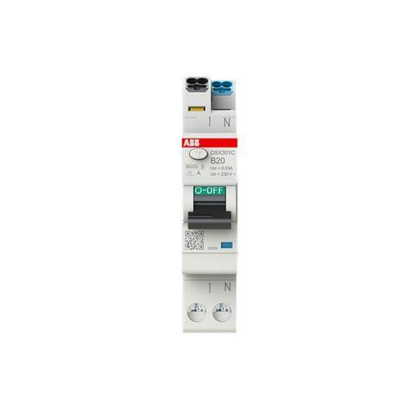 ABB DSX301CA-B20/0,03 FI/LS-Schalter, 1 TE 6kA, 1P+N, Typ A, B20, 30mA ABB DSX301CA-B20/0,03 FI/LS-Schalter, 1 TE 6kA, 1P+N, Typ A, B20, 30mA