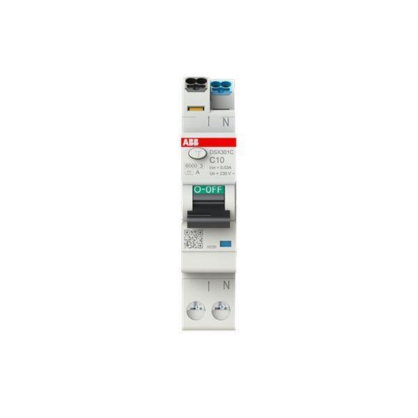 ABB DSX301CA-C10/0,03 FI/LS-Schalter, 1 TE 6kA, 1P+N, Typ A, C10, 30mA ABB DSX301CA-C10/0,03 FI/LS-Schalter, 1 TE 6kA, 1P+N, Typ A, C10, 30mA