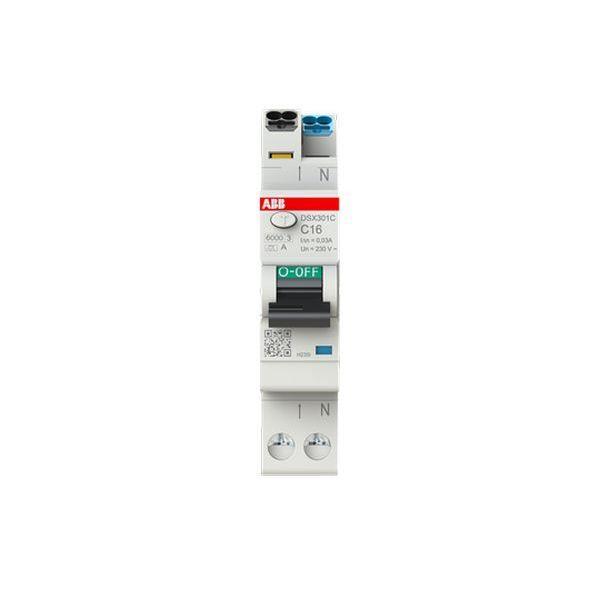 ABB DSX301CA-C16/0,03 FI/LS-Schalter, 1 TE 6kA, 1P+N, Typ A, C16, 30mA ABB DSX301CA-C16/0,03 FI/LS-Schalter, 1 TE 6kA, 1P+N, Typ A, C16, 30mA