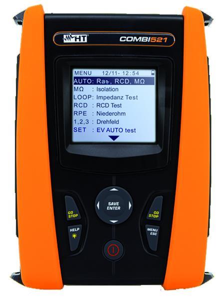 HT Installationstester Combi521 mit Auto-Sequenz und RCD Typ B