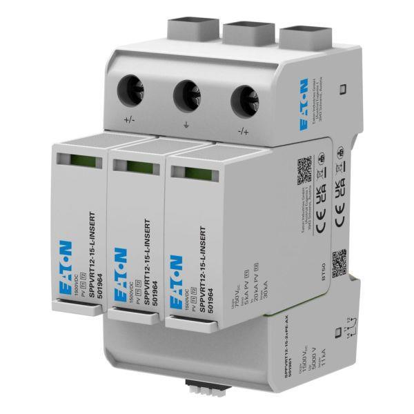 Eaton PV-Überspannungsschutz 1500V K1 u.2 kombi geprüft m.Hilfskont.