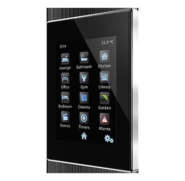 Zennio kapazitives Farb-Touchpanel Z41 Lite schwarz mit PC-ABS-Rahmen